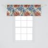 Ambesonne Garden Scene Window Valance, Neutral Traditional Roses and Floral Pattern Boho Romance Print, Curtain Valance for Kitchen Bedroom Decor with Rod Pocket, 54″ X 18″, Cream White Dark Sepia(Blue Grey Pale Maroon)