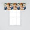 Ambesonne Garden Scene Window Valance, Neutral Traditional Roses and Floral Pattern Boho Romance Print, Curtain Valance for Kitchen Bedroom Decor with Rod Pocket, 54″ X 18″, Cream White Dark Sepia(Peach Amber Teal)