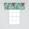 Ambesonne Garden Scene Window Valance, Neutral Traditional Roses and Floral Pattern Boho Romance Print, Curtain Valance for Kitchen Bedroom Decor with Rod Pocket, 54″ X 18″, Cream White Dark Sepia(Turquoise Pastel Brown)