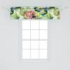 Ambesonne Garden Scene Window Valance, Neutral Traditional Roses and Floral Pattern Boho Romance Print, Curtain Valance for Kitchen Bedroom Decor with Rod Pocket, 54″ X 18″, Cream White Dark Sepia(Pastel Green Lavender)