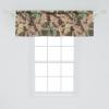 Ambesonne Garden Scene Window Valance, Neutral Traditional Roses and Floral Pattern Boho Romance Print, Curtain Valance for Kitchen Bedroom Decor with Rod Pocket, 54″ X 18″, Cream White Dark Sepia(Dark Rosewood Sea Green)