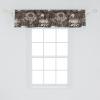 Ambesonne Garden Scene Window Valance, Neutral Traditional Roses and Floral Pattern Boho Romance Print, Curtain Valance for Kitchen Bedroom Decor with Rod Pocket, 54″ X 18″, Cream White Dark Sepia(Taupe and Dark Brown)