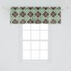 Ambesonne Garden Scene Window Valance, Neutral Traditional Roses and Floral Pattern Boho Romance Print, Curtain Valance for Kitchen Bedroom Decor with Rod Pocket, 54″ X 18″, Cream White Dark Sepia(Peacock Green Taupe)