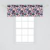 Ambesonne Garden Scene Window Valance, Neutral Traditional Roses and Floral Pattern Boho Romance Print, Curtain Valance for Kitchen Bedroom Decor with Rod Pocket, 54″ X 18″, Cream White Dark Sepia(Dark Sky Blue Coral)