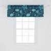 Ambesonne Garden Scene Window Valance, Neutral Traditional Roses and Floral Pattern Boho Romance Print, Curtain Valance for Kitchen Bedroom Decor with Rod Pocket, 54″ X 18″, Cream White Dark Sepia(Petrol Blue Dark Teal)