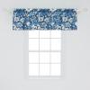 Ambesonne Garden Scene Window Valance, Neutral Traditional Roses and Floral Pattern Boho Romance Print, Curtain Valance for Kitchen Bedroom Decor with Rod Pocket, 54″ X 18″, Cream White Dark Sepia(Dark Sky Blue and White)