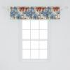 Ambesonne Garden Scene Window Valance, Neutral Traditional Roses and Floral Pattern Boho Romance Print, Curtain Valance for Kitchen Bedroom Decor with Rod Pocket, 54″ X 18″, Cream White Dark Sepia(Blue Grey Pale Maroon)