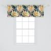 Ambesonne Garden Scene Window Valance, Neutral Traditional Roses and Floral Pattern Boho Romance Print, Curtain Valance for Kitchen Bedroom Decor with Rod Pocket, 54″ X 18″, Cream White Dark Sepia(Dried Rose Pastel Yellow)