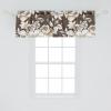 Ambesonne Garden Scene Window Valance, Neutral Traditional Roses and Floral Pattern Boho Romance Print, Curtain Valance for Kitchen Bedroom Decor with Rod Pocket, 54″ X 18″, Cream White Dark Sepia(Cream White Dark Sepia)