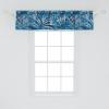 Ambesonne Garden Scene Window Valance, Neutral Traditional Roses and Floral Pattern Boho Romance Print, Curtain Valance for Kitchen Bedroom Decor with Rod Pocket, 54″ X 18″, Cream White Dark Sepia(Indigo and Sea Blue)