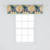 Ambesonne Garden Scene Window Valance, Neutral Traditional Roses and Floral Pattern Boho Romance Print, Curtain Valance for Kitchen Bedroom Decor with Rod Pocket, 54″ X 18″, Cream White Dark Sepia(Dried Rose Pastel Yellow)