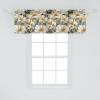Ambesonne Garden Scene Window Valance, Neutral Traditional Roses and Floral Pattern Boho Romance Print, Curtain Valance for Kitchen Bedroom Decor with Rod Pocket, 54″ X 18″, Cream White Dark Sepia(Pastel Brown Sage Green)