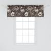 Ambesonne Garden Scene Window Valance, Neutral Traditional Roses and Floral Pattern Boho Romance Print, Curtain Valance for Kitchen Bedroom Decor with Rod Pocket, 54″ X 18″, Cream White Dark Sepia(Taupe and Dark Brown)