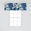 Ambesonne Garden Scene Window Valance, Neutral Traditional Roses and Floral Pattern Boho Romance Print, Curtain Valance for Kitchen Bedroom Decor with Rod Pocket, 54″ X 18″, Cream White Dark Sepia(Dark Sky Blue Champagne)