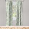 Ambesonne Gothic Curtains, Vintage Baroque Floral Skulls with Garden Flowers Flourishing Leaves, Window Treatments 2 Panel Set for Living Room Bedroom, Pair of – 28″ x 95″, Charcoal Grey and Dark Tan(Pale Grey Lime Green)