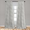 Ambesonne Gothic Curtains, Vintage Baroque Floral Skulls with Garden Flowers Flourishing Leaves, Window Treatments 2 Panel Set for Living Room Bedroom, Pair of – 28″ x 95″, Charcoal Grey and Dark Tan(Coconut Pale Grey and Ivory)