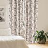 Ambesonne Gothic Curtains, Vintage Baroque Floral Skulls with Garden Flowers Flourishing Leaves, Window Treatments 2 Panel Set for Living Room Bedroom, Pair of – 28″ x 95″, Charcoal Grey and Dark Tan(Ivory Cocoa and Pale Brown)