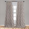 Ambesonne Gothic Curtains, Vintage Baroque Floral Skulls with Garden Flowers Flourishing Leaves, Window Treatments 2 Panel Set for Living Room Bedroom, Pair of – 28″ x 95″, Charcoal Grey and Dark Tan(Warm Taupe and Dark Tan)