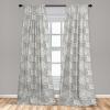 Ambesonne Gothic Curtains, Vintage Baroque Floral Skulls with Garden Flowers Flourishing Leaves, Window Treatments 2 Panel Set for Living Room Bedroom, Pair of – 28″ x 95″, Charcoal Grey and Dark Tan(Ivory Pale Grey Coconut)