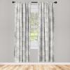 Ambesonne Gothic Curtains, Vintage Baroque Floral Skulls with Garden Flowers Flourishing Leaves, Window Treatments 2 Panel Set for Living Room Bedroom, Pair of – 28″ x 95″, Charcoal Grey and Dark Tan(Ivory Pale Grey Coconut)