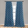 Ambesonne Gothic Curtains, Vintage Baroque Floral Skulls with Garden Flowers Flourishing Leaves, Window Treatments 2 Panel Set for Living Room Bedroom, Pair of – 28″ x 95″, Charcoal Grey and Dark Tan(Night Blue Turquoise)