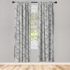 Ambesonne Gothic Curtains, Vintage Baroque Floral Skulls with Garden Flowers Flourishing Leaves, Window Treatments 2 Panel Set for Living Room Bedroom, Pair of – 28″ x 95″, Charcoal Grey and Dark Tan(Grey Black and White)