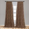 Ambesonne Gothic Curtains, Vintage Baroque Floral Skulls with Garden Flowers Flourishing Leaves, Window Treatments 2 Panel Set for Living Room Bedroom, Pair of – 28″ x 95″, Charcoal Grey and Dark Tan(Ecru Brown and Cocoa)