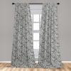 Ambesonne Gothic Curtains, Vintage Baroque Floral Skulls with Garden Flowers Flourishing Leaves, Window Treatments 2 Panel Set for Living Room Bedroom, Pair of – 28″ x 95″, Charcoal Grey and Dark Tan(Grey Black and White)