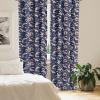 Ambesonne Gothic Curtains, Vintage Baroque Floral Skulls with Garden Flowers Flourishing Leaves, Window Treatments 2 Panel Set for Living Room Bedroom, Pair of – 28″ x 95″, Charcoal Grey and Dark Tan(Night Blue Salmon Ivory)