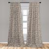 Ambesonne Gothic Curtains, Vintage Baroque Floral Skulls with Garden Flowers Flourishing Leaves, Window Treatments 2 Panel Set for Living Room Bedroom, Pair of – 28″ x 95″, Charcoal Grey and Dark Tan(Pale Grey Camel)