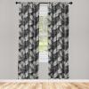 Ambesonne Gothic Curtains, Vintage Baroque Floral Skulls with Garden Flowers Flourishing Leaves, Window Treatments 2 Panel Set for Living Room Bedroom, Pair of – 28″ x 95″, Charcoal Grey and Dark Tan(Charcoal Grey and Beige)