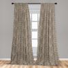 Ambesonne Gothic Curtains, Vintage Baroque Floral Skulls with Garden Flowers Flourishing Leaves, Window Treatments 2 Panel Set for Living Room Bedroom, Pair of – 28″ x 95″, Charcoal Grey and Dark Tan(Pastel Brown Cadet Blue)