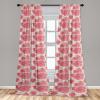 Ambesonne Gothic Curtains, Vintage Baroque Floral Skulls with Garden Flowers Flourishing Leaves, Window Treatments 2 Panel Set for Living Room Bedroom, Pair of – 28″ x 95″, Charcoal Grey and Dark Tan(Pastel Pink Grey Eggshell)