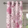 Ambesonne Hawaii Themed Grommet Curtain, Tropical Leaves Pattern with Neutral Colors Boho Summer Print, Decorative 2-Panel Window Drapes for Bedroom Living Room, 50″ x 54″, Pale Vermilion Seal Brown(Blush Hot Pink White)