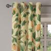 Ambesonne Hawaii Themed Grommet Curtain, Tropical Leaves Pattern with Neutral Colors Boho Summer Print, Decorative 2-Panel Window Drapes for Bedroom Living Room, 50″ x 54″, Pale Vermilion Seal Brown(Fern Green Avocado Green)