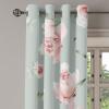 Ambesonne Hawaii Themed Grommet Curtain, Tropical Leaves Pattern with Neutral Colors Boho Summer Print, Decorative 2-Panel Window Drapes for Bedroom Living Room, 50″ x 54″, Pale Vermilion Seal Brown(Pale Sage Green Rose)