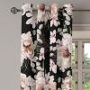 Ambesonne Hawaii Themed Grommet Curtain, Tropical Leaves Pattern with Neutral Colors Boho Summer Print, Decorative 2-Panel Window Drapes for Bedroom Living Room, 50″ x 54″, Pale Vermilion Seal Brown(Blush Charcoal)