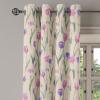 Ambesonne Hawaii Themed Grommet Curtain, Tropical Leaves Pattern with Neutral Colors Boho Summer Print, Decorative 2-Panel Window Drapes for Bedroom Living Room, 50″ x 54″, Pale Vermilion Seal Brown(Peacock Green Blue Violet)