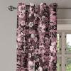Ambesonne Hawaii Themed Grommet Curtain, Tropical Leaves Pattern with Neutral Colors Boho Summer Print, Decorative 2-Panel Window Drapes for Bedroom Living Room, 50″ x 54″, Pale Vermilion Seal Brown(Charcoal Grey Pale Pink)