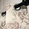 Ambesonne Hawaii Themed Grommet Curtain, Tropical Leaves Pattern with Neutral Colors Boho Summer Print, Decorative 2-Panel Window Drapes for Bedroom Living Room, 50″ x 54″, Pale Vermilion Seal Brown(Pale Mauve Taupe Peach)