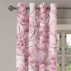 Ambesonne Hawaii Themed Grommet Curtain, Tropical Leaves Pattern with Neutral Colors Boho Summer Print, Decorative 2-Panel Window Drapes for Bedroom Living Room, 50″ x 54″, Pale Vermilion Seal Brown(Rose Pale Pink Dried Rose)