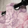 Ambesonne Hawaii Themed Grommet Curtain, Tropical Leaves Pattern with Neutral Colors Boho Summer Print, Decorative 2-Panel Window Drapes for Bedroom Living Room, 50″ x 54″, Pale Vermilion Seal Brown(Pale Eggplant Dark Pink)