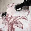 Ambesonne Hawaii Themed Grommet Curtain, Tropical Leaves Pattern with Neutral Colors Boho Summer Print, Decorative 2-Panel Window Drapes for Bedroom Living Room, 50″ x 54″, Pale Vermilion Seal Brown(Chocolate and Pale Pink)