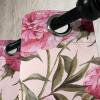 Ambesonne Hawaii Themed Grommet Curtain, Tropical Leaves Pattern with Neutral Colors Boho Summer Print, Decorative 2-Panel Window Drapes for Bedroom Living Room, 50″ x 54″, Pale Vermilion Seal Brown(Pink Peacock Green)