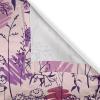 Ambesonne Hawaii Themed Grommet Curtain, Tropical Leaves Pattern with Neutral Colors Boho Summer Print, Decorative 2-Panel Window Drapes for Bedroom Living Room, 50″ x 54″, Pale Vermilion Seal Brown(Soft Pink and Dark Purple)