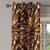 Ambesonne Hawaii Themed Grommet Curtain, Tropical Leaves Pattern with Neutral Colors Boho Summer Print, Decorative 2-Panel Window Drapes for Bedroom Living Room, 50″ x 54″, Pale Vermilion Seal Brown(Pale Vermilion Seal Brown)