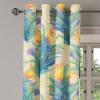 Ambesonne Hawaii Themed Grommet Curtain, Tropical Leaves Pattern with Neutral Colors Boho Summer Print, Decorative 2-Panel Window Drapes for Bedroom Living Room, 50″ x 54″, Pale Vermilion Seal Brown(Sea Green Mustard Violet)