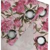 Ambesonne Hawaii Themed Grommet Curtain, Tropical Leaves Pattern with Neutral Colors Boho Summer Print, Decorative 2-Panel Window Drapes for Bedroom Living Room, 50″ x 54″, Pale Vermilion Seal Brown(Pink Peacock Green)