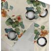 Ambesonne Hawaii Themed Grommet Curtain, Tropical Leaves Pattern with Neutral Colors Boho Summer Print, Decorative 2-Panel Window Drapes for Bedroom Living Room, 50″ x 54″, Pale Vermilion Seal Brown(Jade Green Pastel Green)