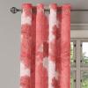Ambesonne Hawaii Themed Grommet Curtain, Tropical Leaves Pattern with Neutral Colors Boho Summer Print, Decorative 2-Panel Window Drapes for Bedroom Living Room, 50″ x 54″, Pale Vermilion Seal Brown(Coral Pale Maroon)